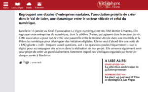Article Vitisphere Lancement de la Vigne Numérique